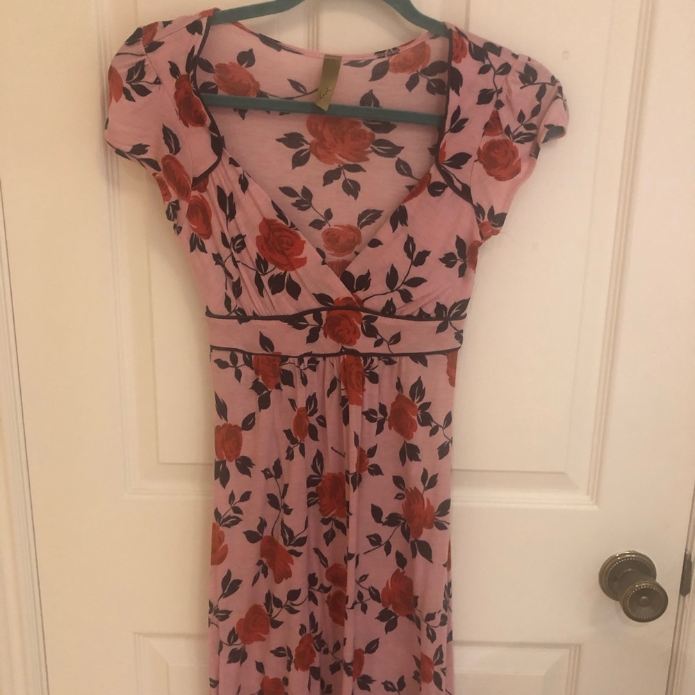 Pink floral dress